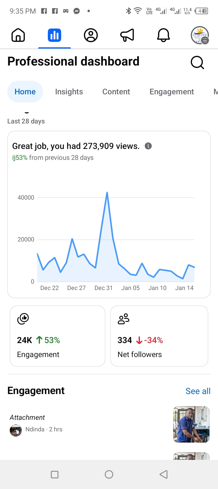 Leopard Beach Resort & Spa analytics — 255K Views · +60% Growth